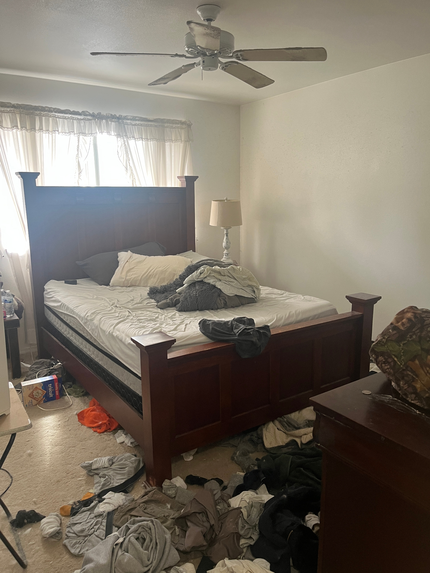 Primary bedroom prior to clean-out and turnover